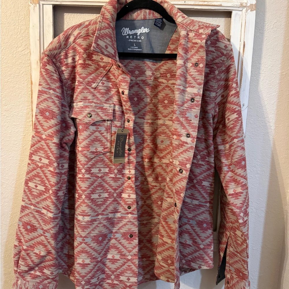 Wrangler Retro Pink Geometric Jacket